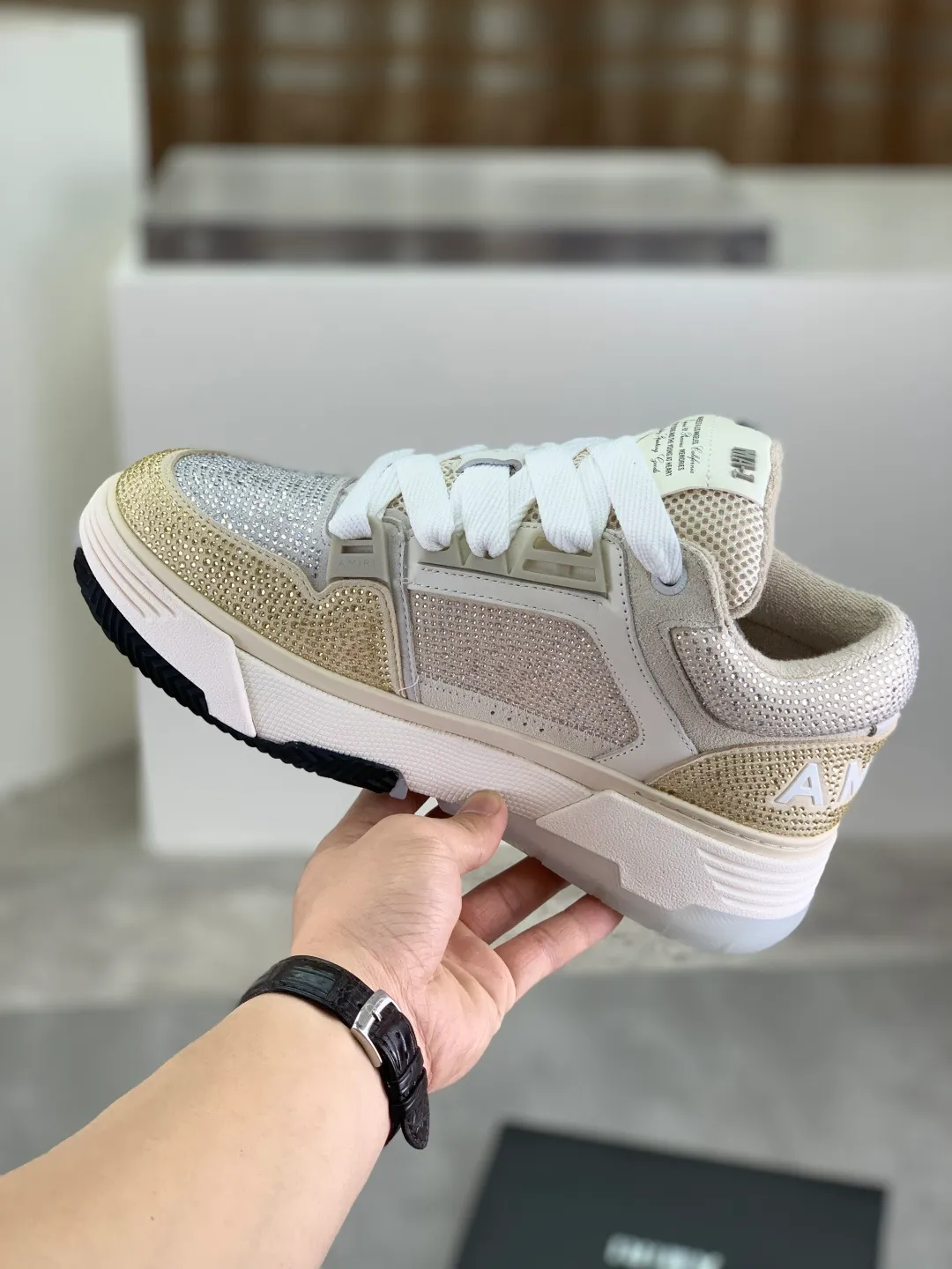 Men's men's shoes 💰P760 New [Amiri] hot diamond series Amiri - high-end quality original order casual shoes for couples 🧑‍🤝‍🧑 - Upper: 🔝Nappa calfskin, suede cowhide, canvas body hot work - Lining: brand mesh canvas cloth - Outsole: ultra-light tpu·rubber; multi-color molded outsole -Ultra-high quality control and exquisite workmanship: highlighted (high-end, extravagance, and class) -Size: Female 35-40 (41 customized) Male 38-45 (46 customized)